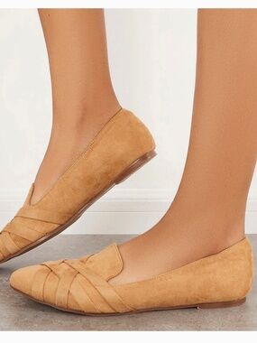 PIEPIEBUY pointed toe Elegant Tan Women's Loafers